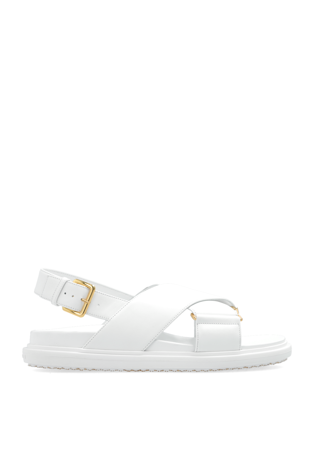 White 'Fussbett' leather sandals Marni - Vitkac AS